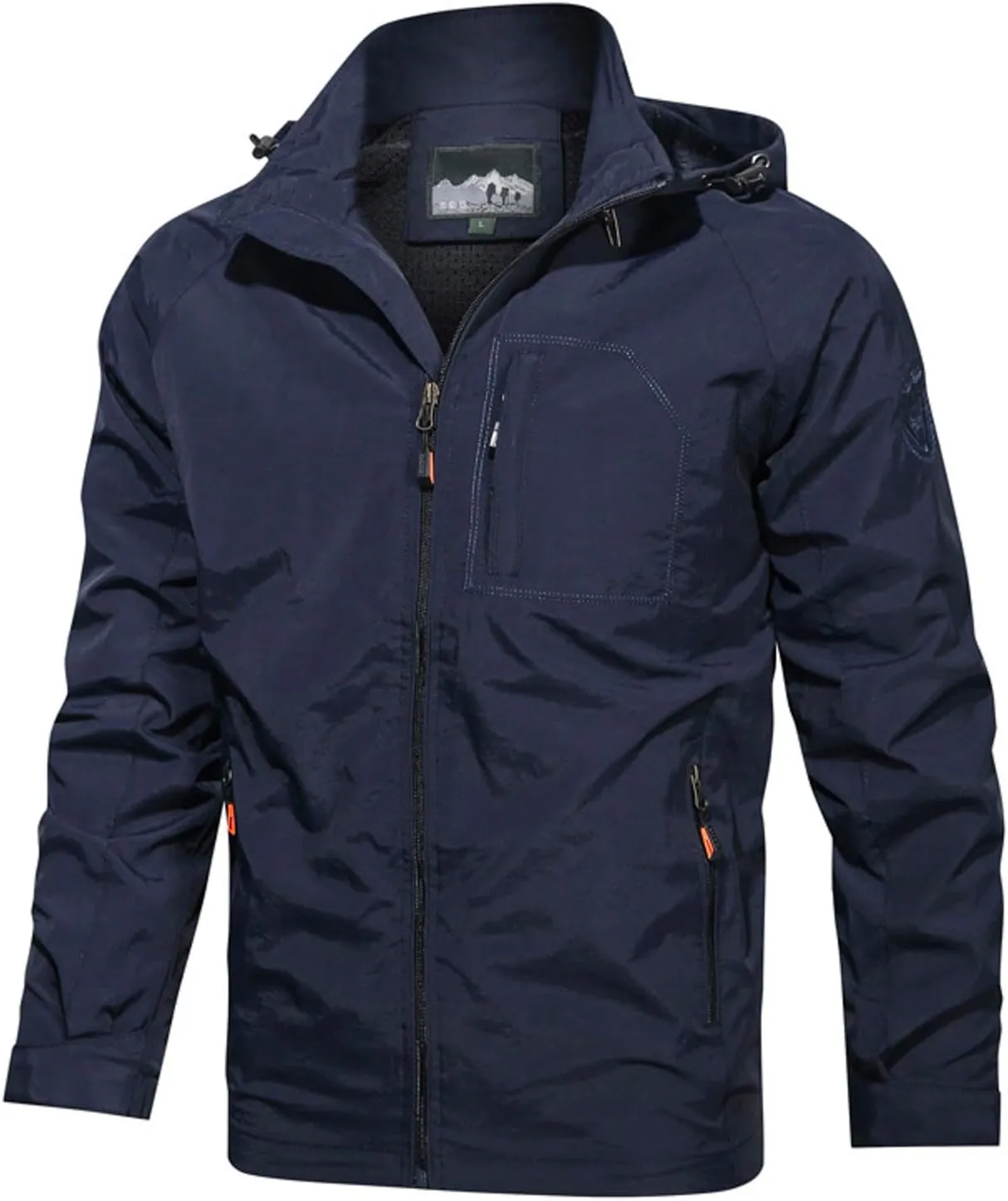 Baseball Clothes Rain Jacket for Men Lightweight Sport Jackets Mountain Hooded Coat Fall Hiking Fishing Coats