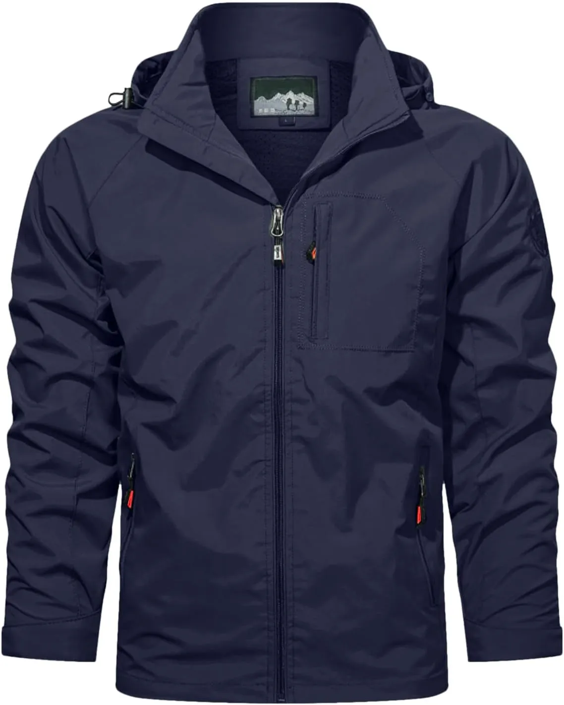 Baseball Clothes Rain Jacket for Men Lightweight Sport Jackets Mountain Hooded Coat Fall Hiking Fishing Coats