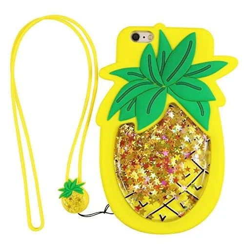 Liquid Glitter Pineapple Case