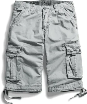 OCHENTA Men's Loose Fit Cargo Shorts with Multi Pockets