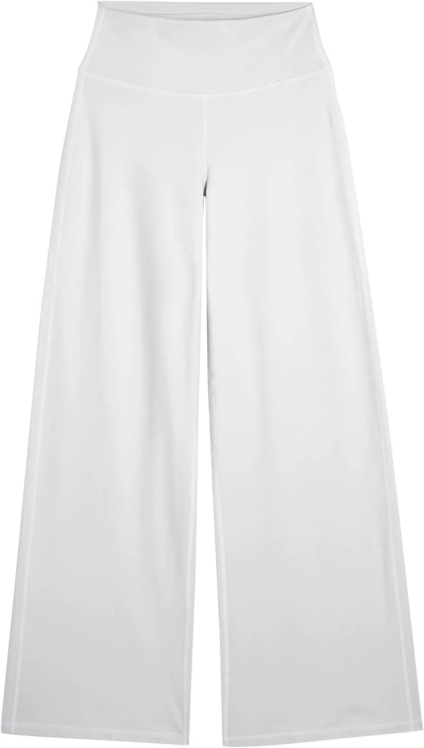Wide Leg Yoga Pants for Women High Waisted Stretchy Tummy Control Leggings Baggy Athletic Lounge Pants with Pockets