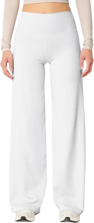 Wide Leg Yoga Pants for Women High Waisted Stretchy Tummy Control Leggings Baggy Athletic Lounge Pants with Pockets
